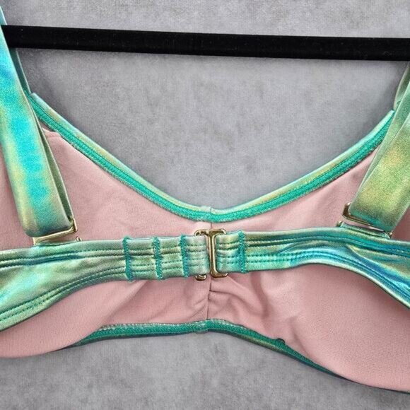 Xhilaration Green Swimwear Swimsuit Padded Hook Adjustable Bikini Top Small - Picture 4 of 7